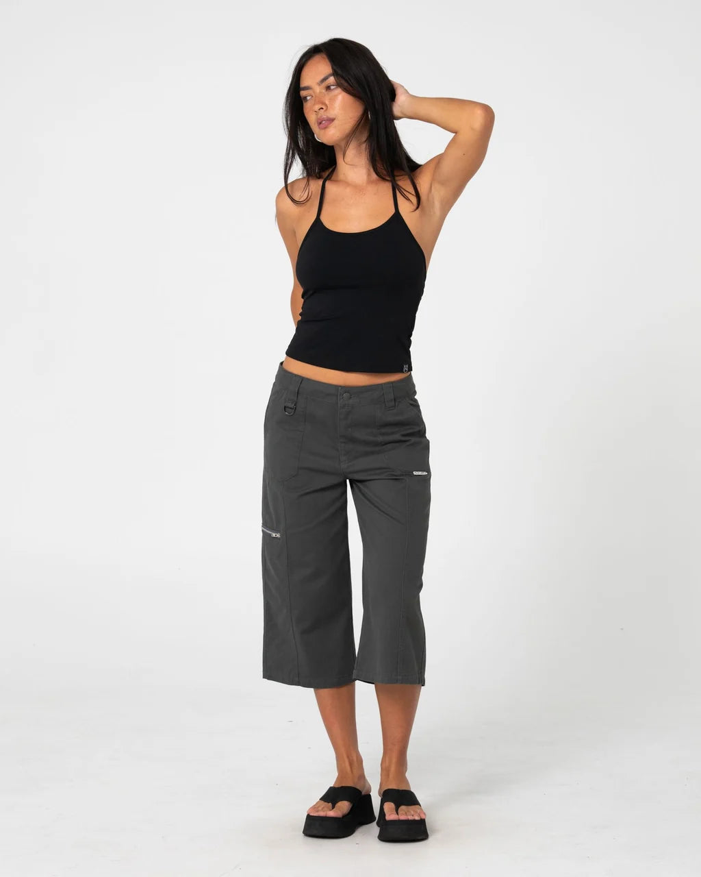 Rusty It Gyrl Low Rise Capri Cargo Pant