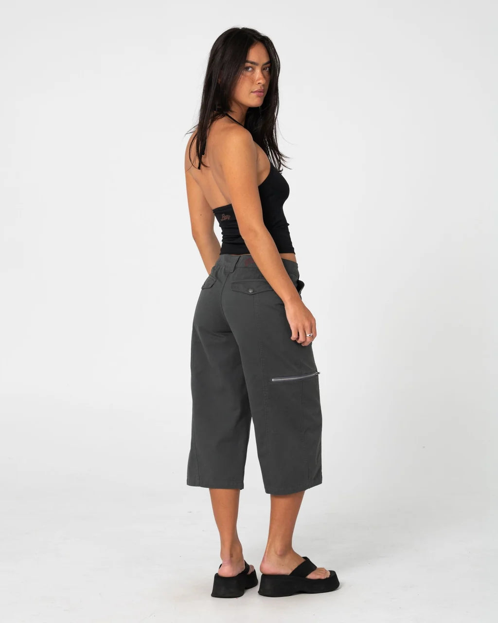 Rusty It Gyrl Low Rise Capri Cargo Pant