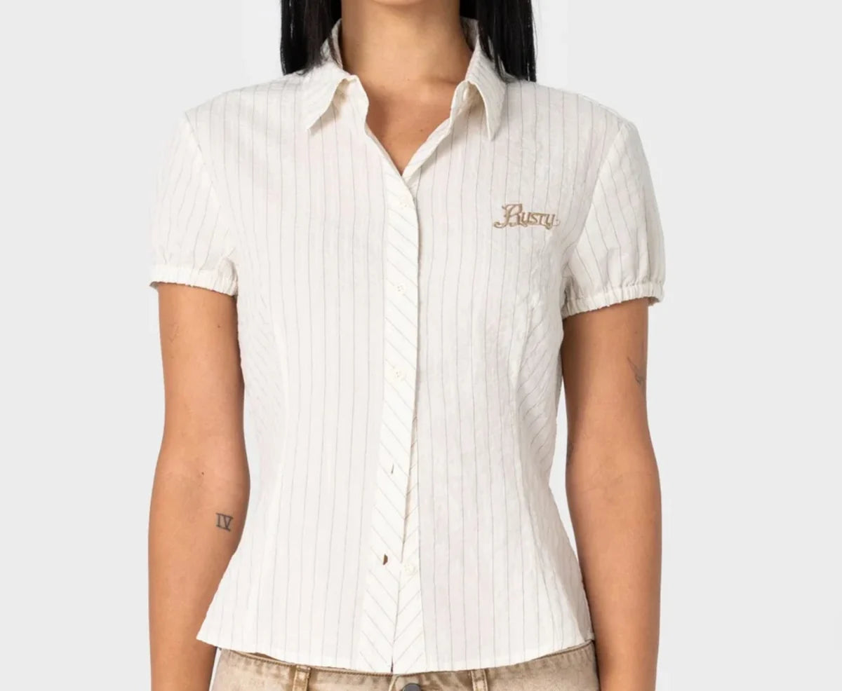 Rusty Missy May Stripe Shirt