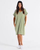 Betty Basics Elise V Neck Rib Dress