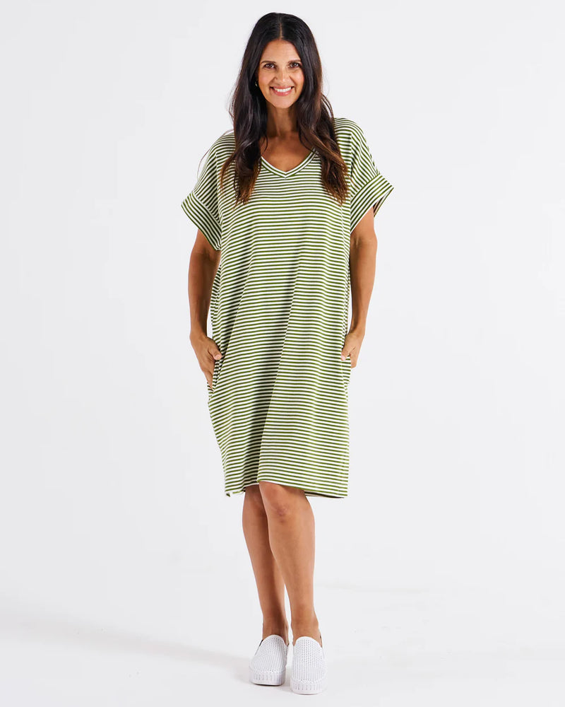 Betty Basics Elise V Neck Rib Dress