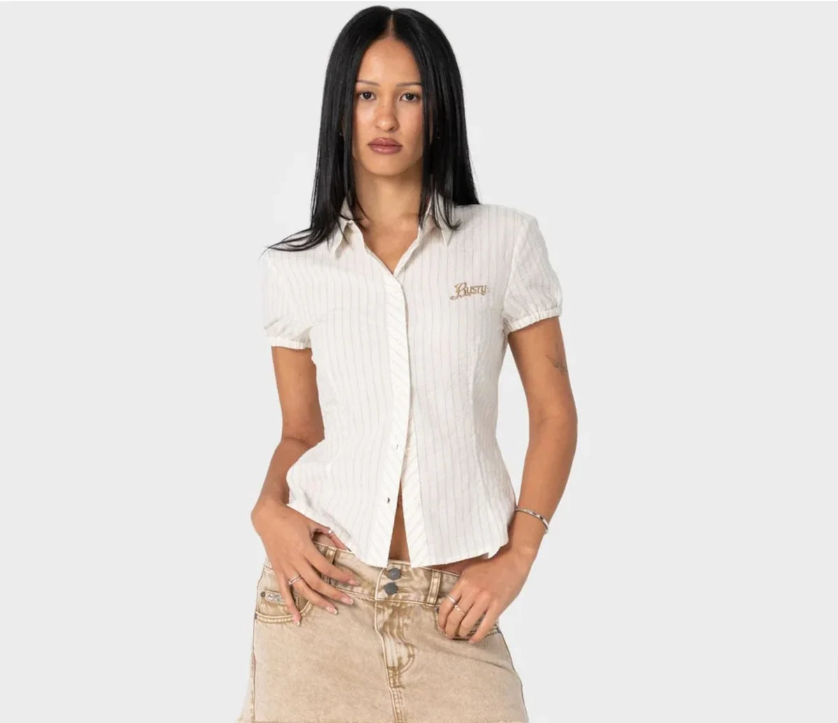 Rusty Missy May Stripe Shirt