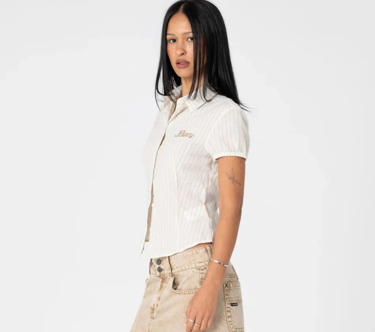 Rusty Missy May Stripe Shirt
