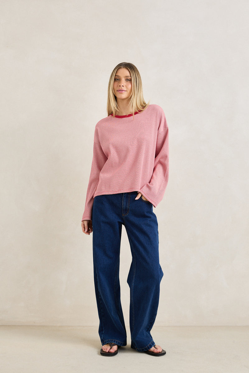 Rhythm Lexi Stripe Long Sleeve Top