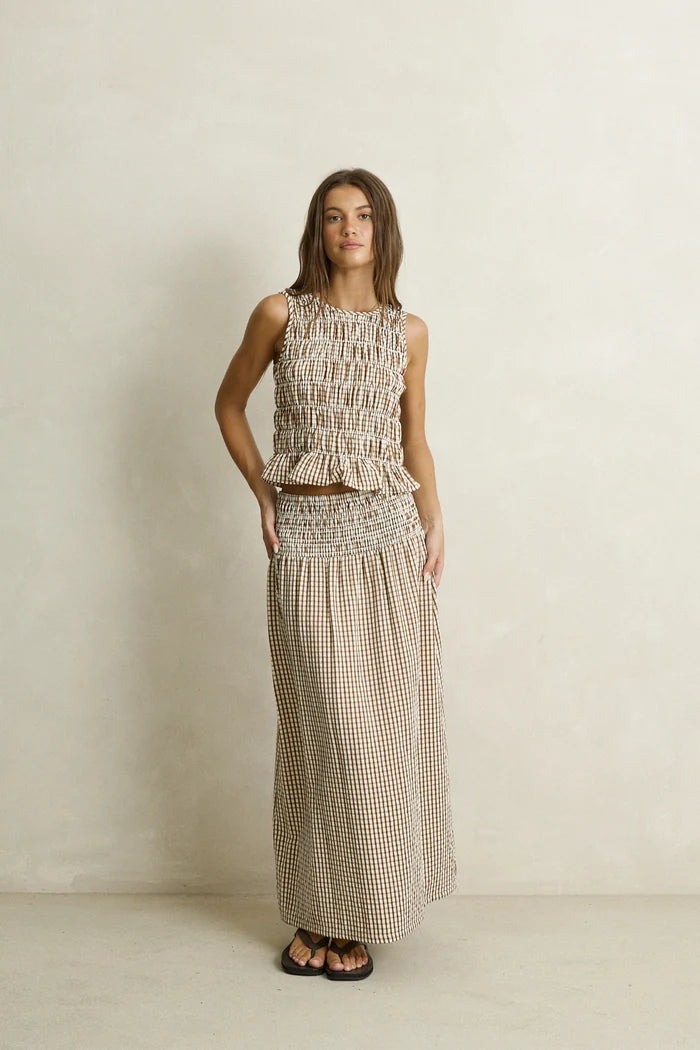 Rhythm Capri Check Top