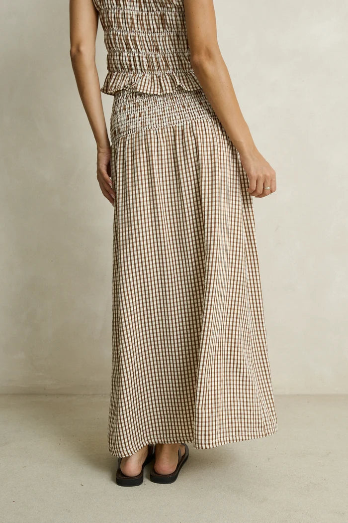 Rhythm Capri Check Maxi Skirt