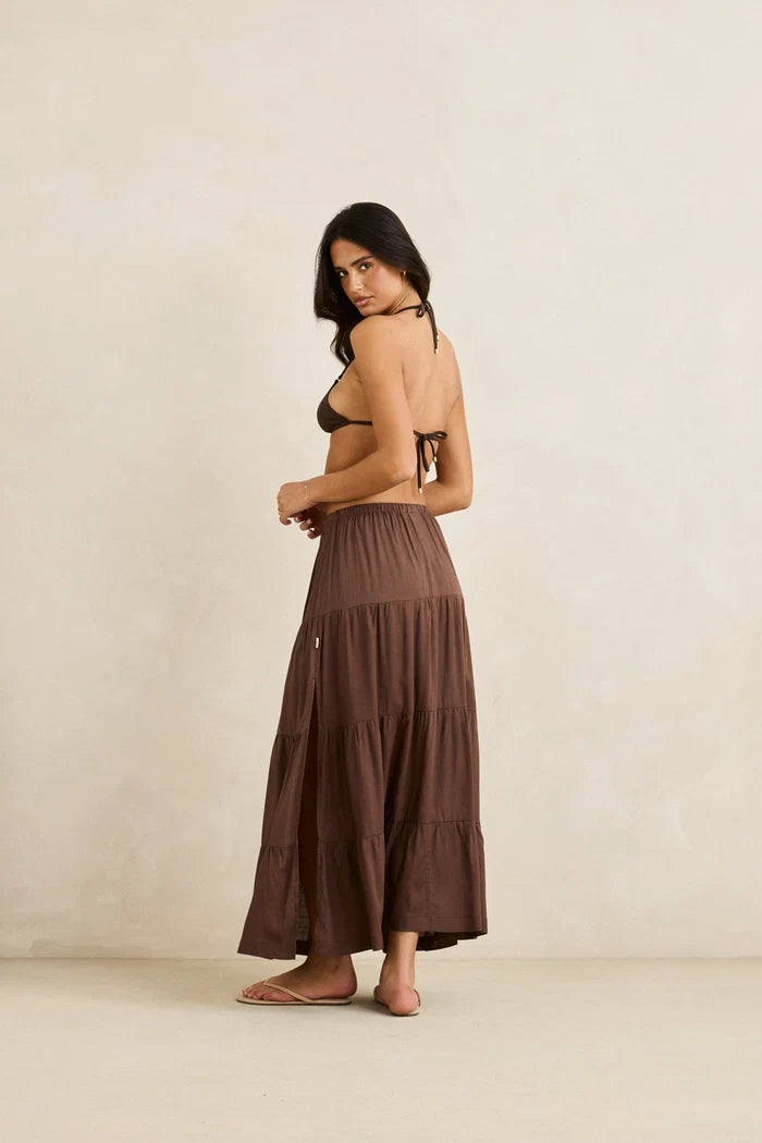 Rhythm Classic Tiered Maxi Skirt