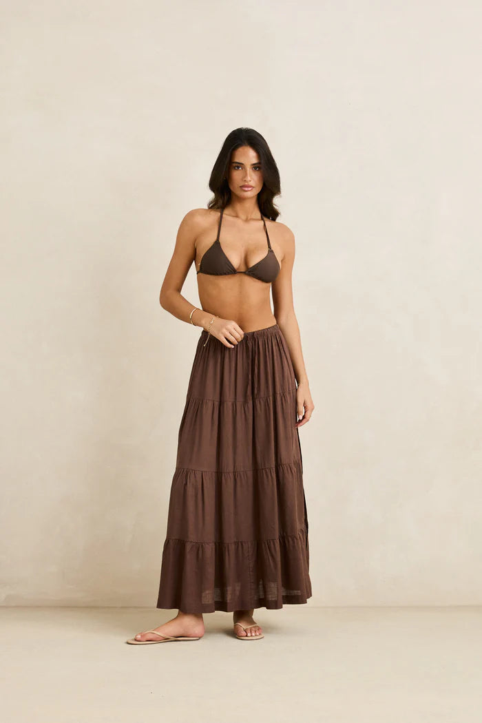 Rhythm Classic Tiered Maxi Skirt