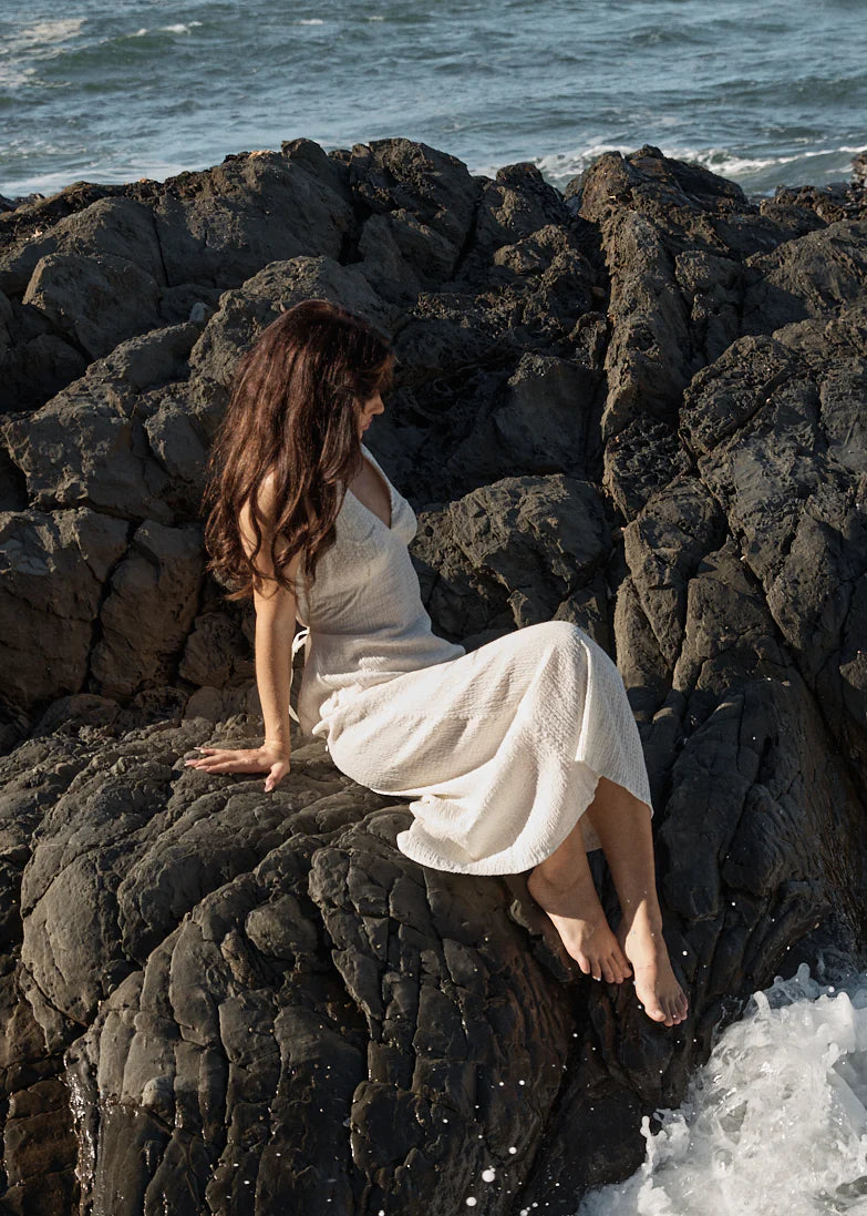 Afends Tully Seersucker Maxi Dress