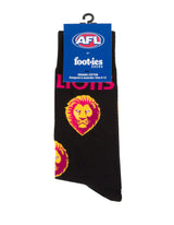 Foot-ies Brisbane Lions Mascot Organic Cotton Sock