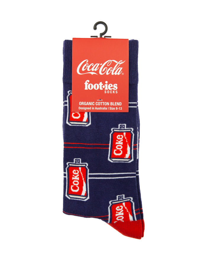 Foot-ies Coke Cans Stripe Organic Cotton Sock