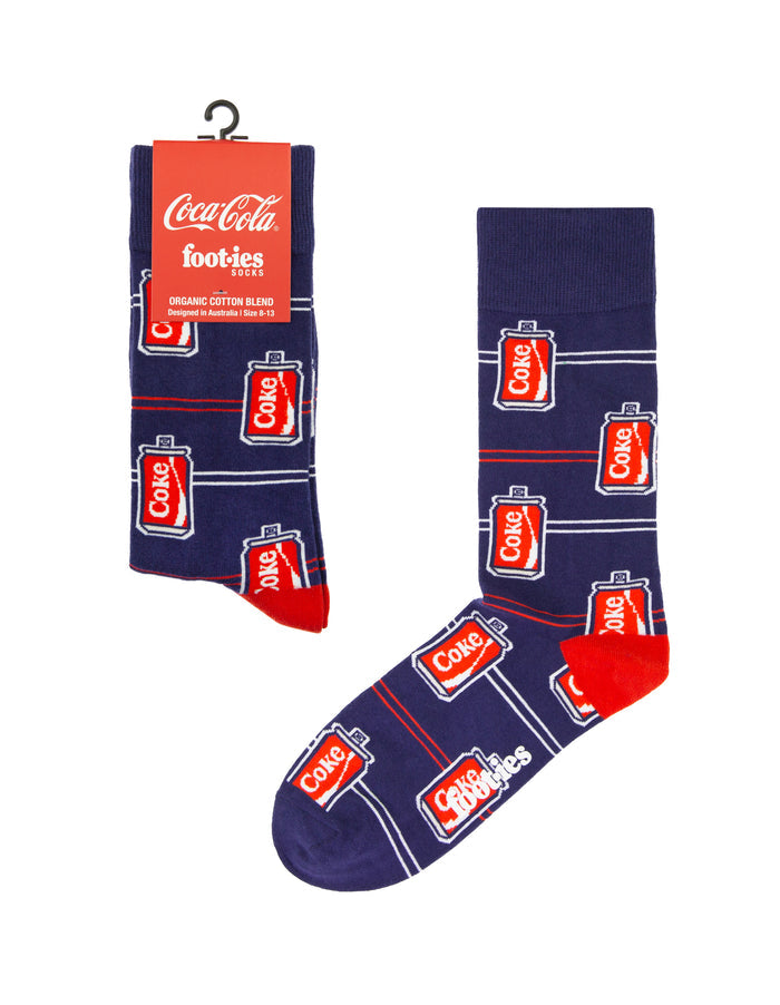 Foot-ies Coke Cans Stripe Organic Cotton Sock