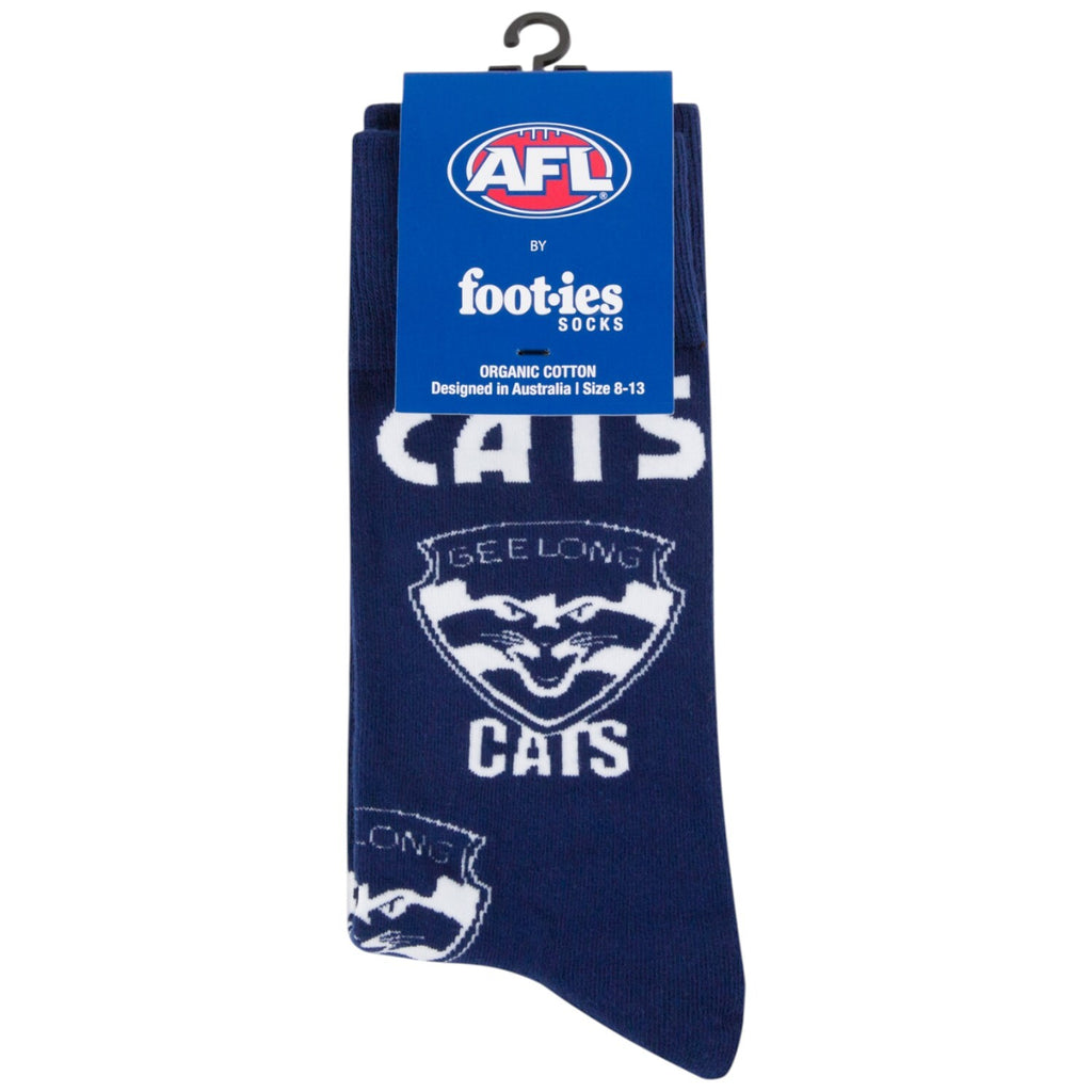 Geelong Cats Mascot Organic Cotton Sock