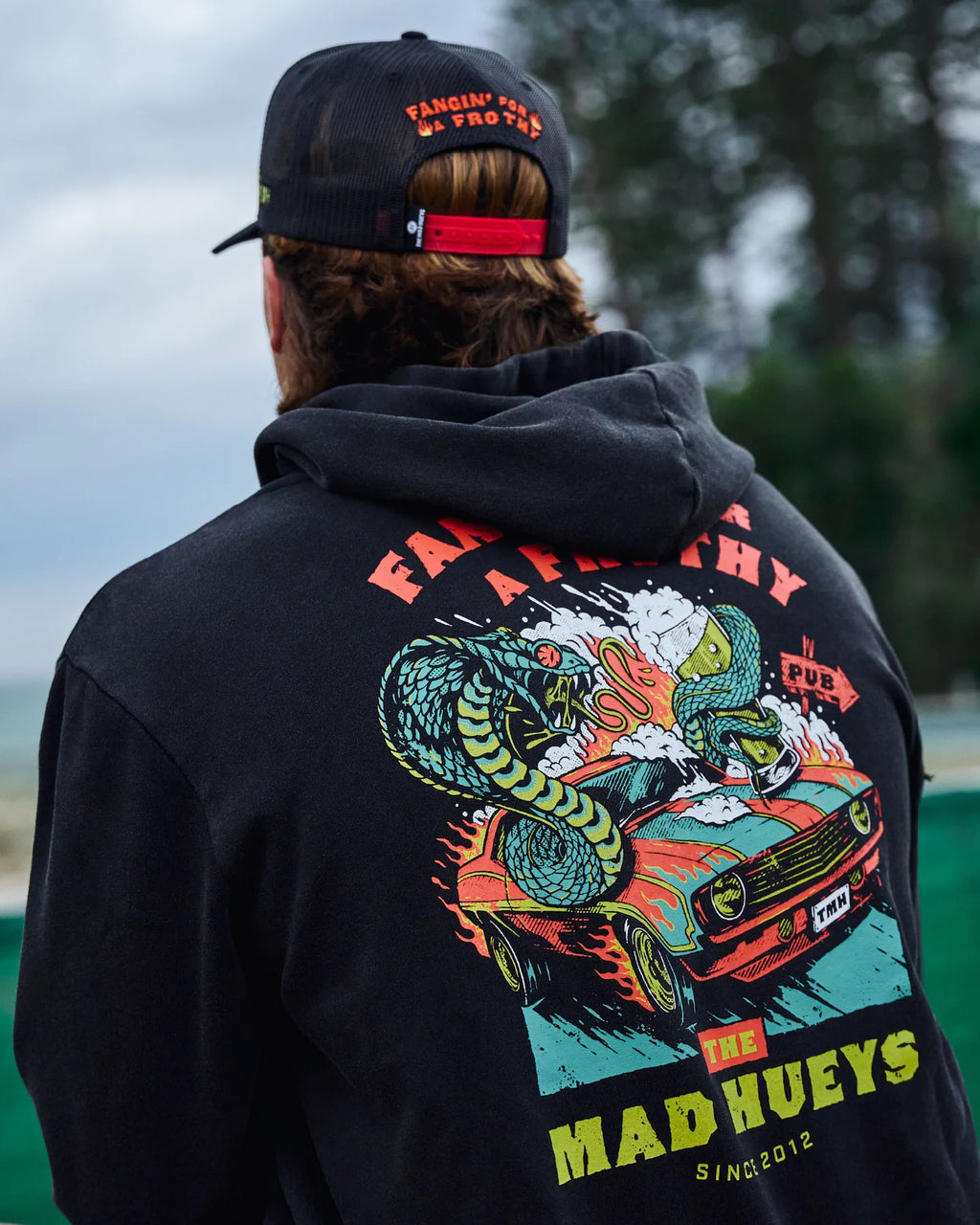 The Mad Hueys Frothy Fanging Hooded Pullover