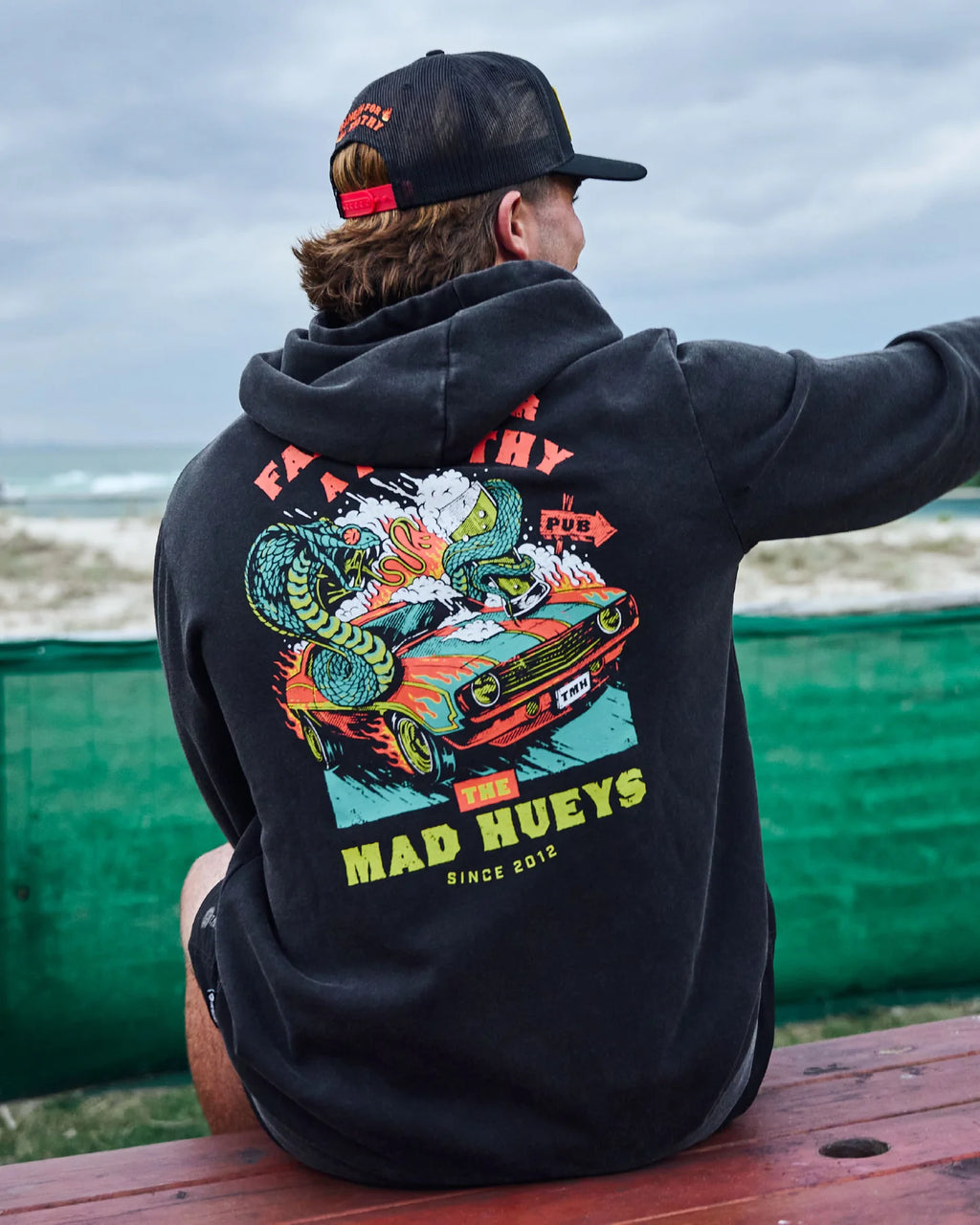 The Mad Hueys Frothy Fanging Hooded Pullover