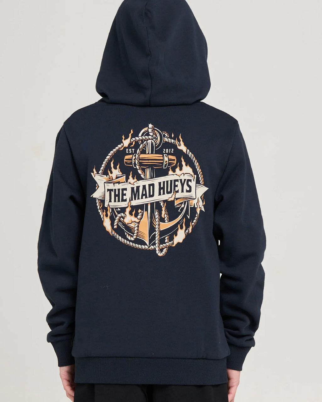 The Mad Hueys Flame Anchor Youth Hooded Pullover