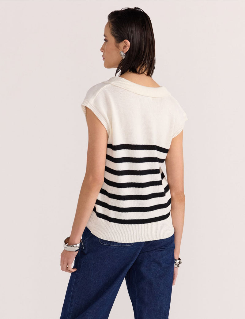 Staple The Label Remi Stripe Polo Knit