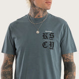 Kscy Black Letter Dual Curved Tee
