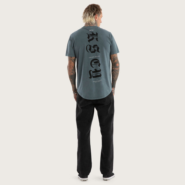 Kscy Black Letter Dual Curved Tee