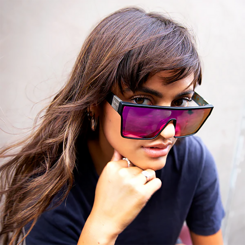 Sin Loose Cannon Matte Black Pink Flash Sunglasses