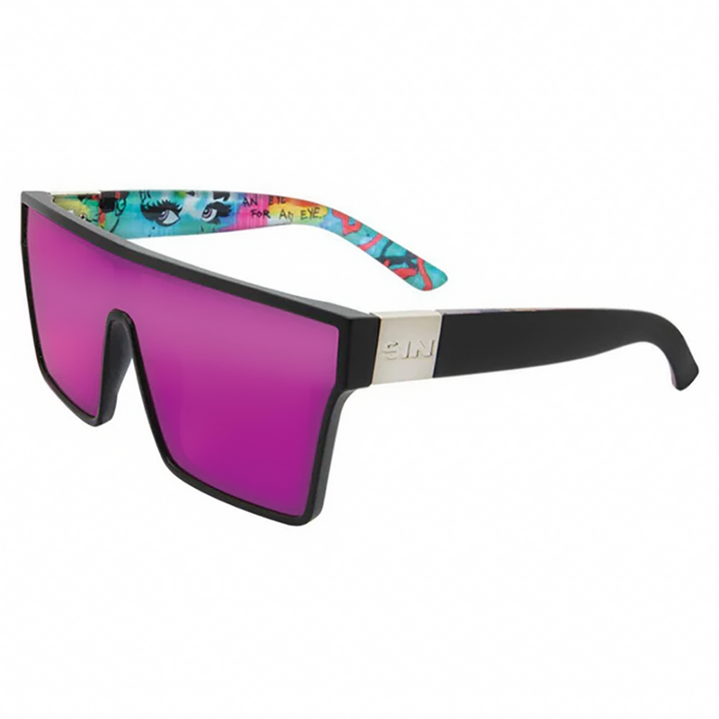 Sin Loose Cannon Matte Black Pink Flash Sunglasses