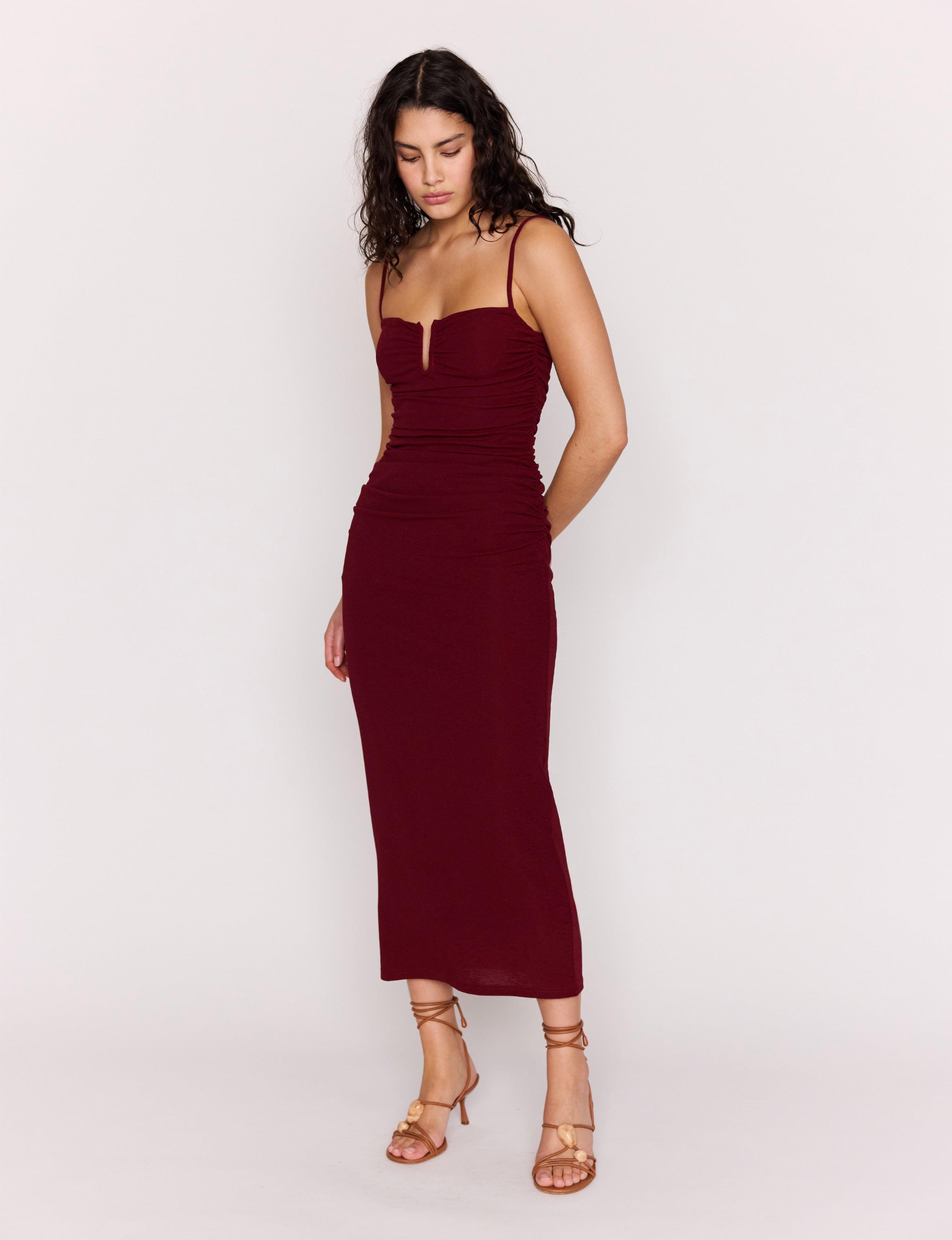Minkpink Mila Gathered Maxi Dress