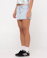 Rusty Mavericks Low Rise Denim Mini Skirt