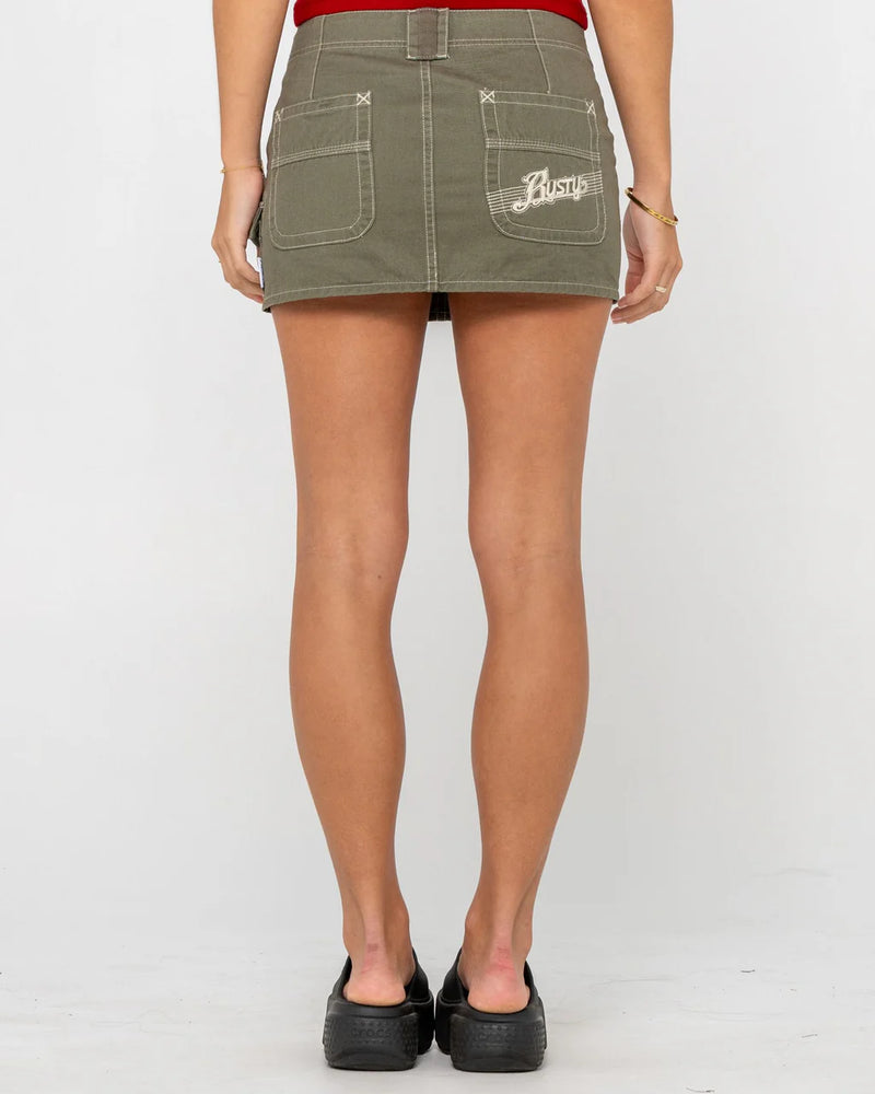 Rusty Dirtbag Cargo Low Rise Mini Skirt
