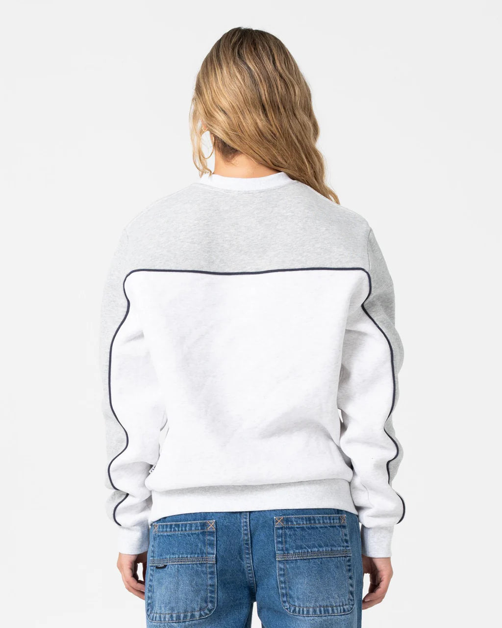 Rusty Polar Popped Panelled Crew Fleece