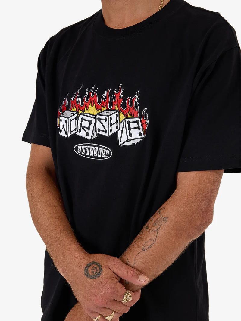Worship Snake Eyes Embro Tee
