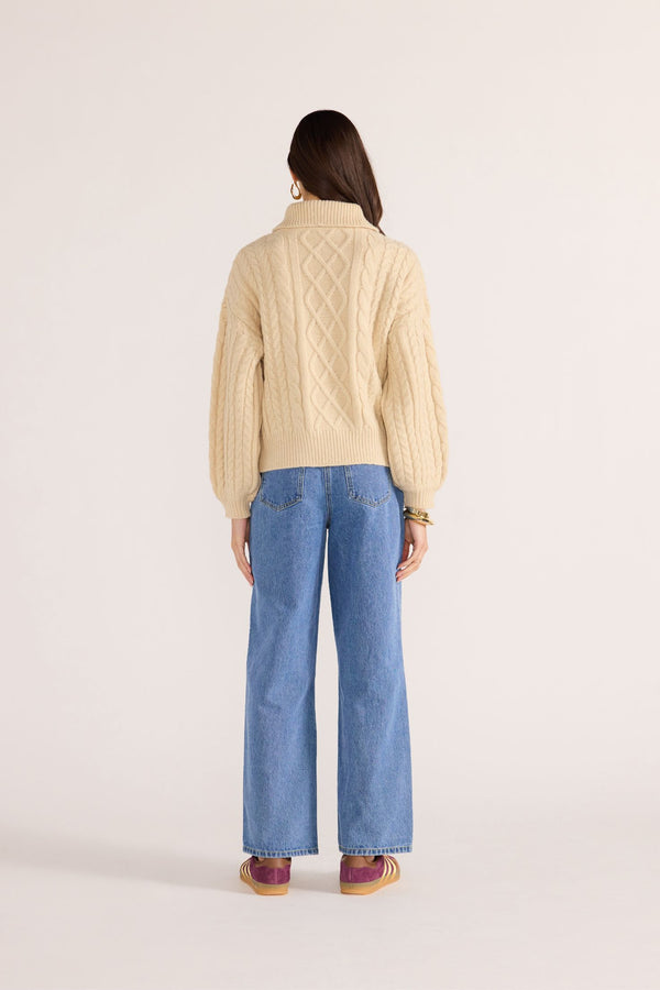 Minkpink Varsity Cable Knit Sweater