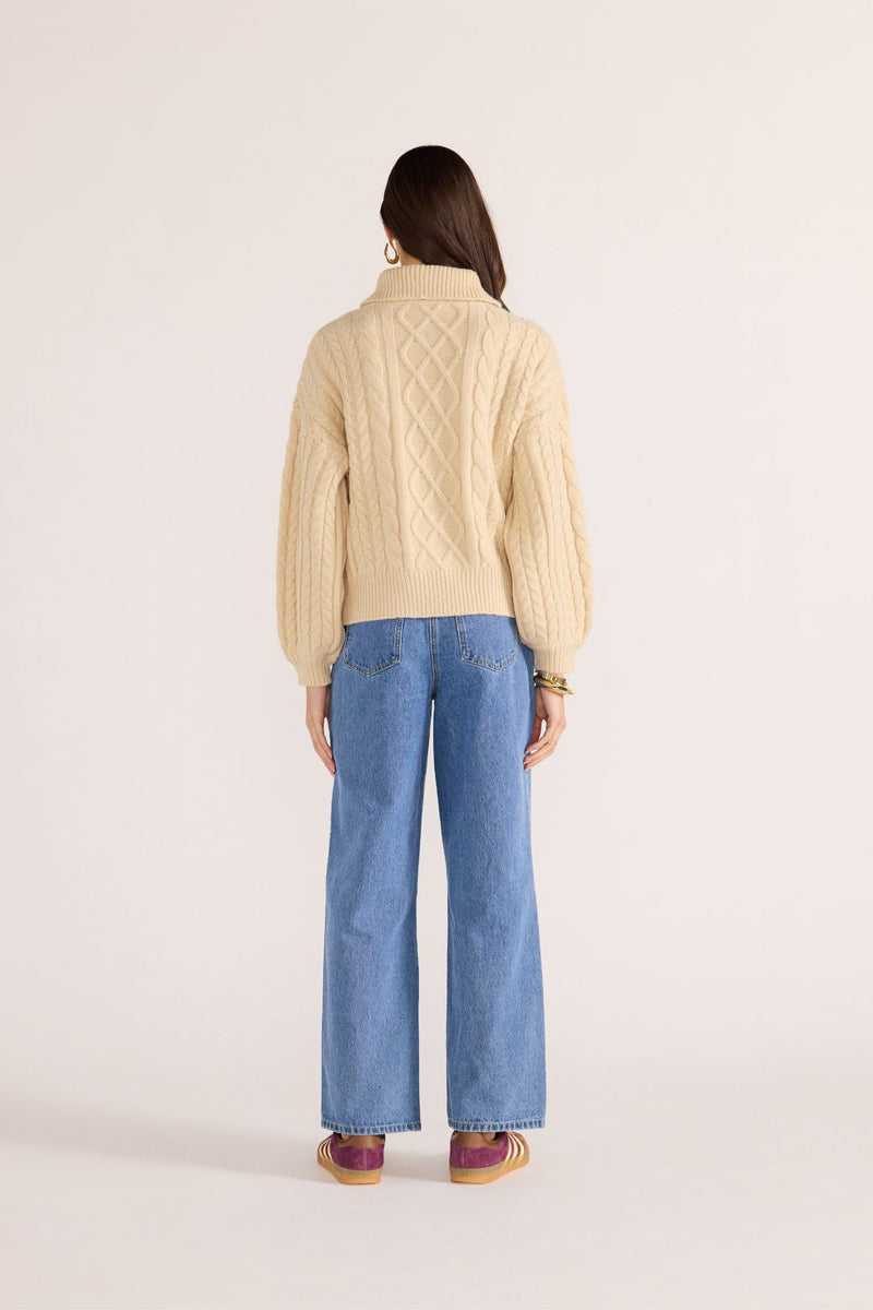 Minkpink Varsity Cable Knit Sweater
