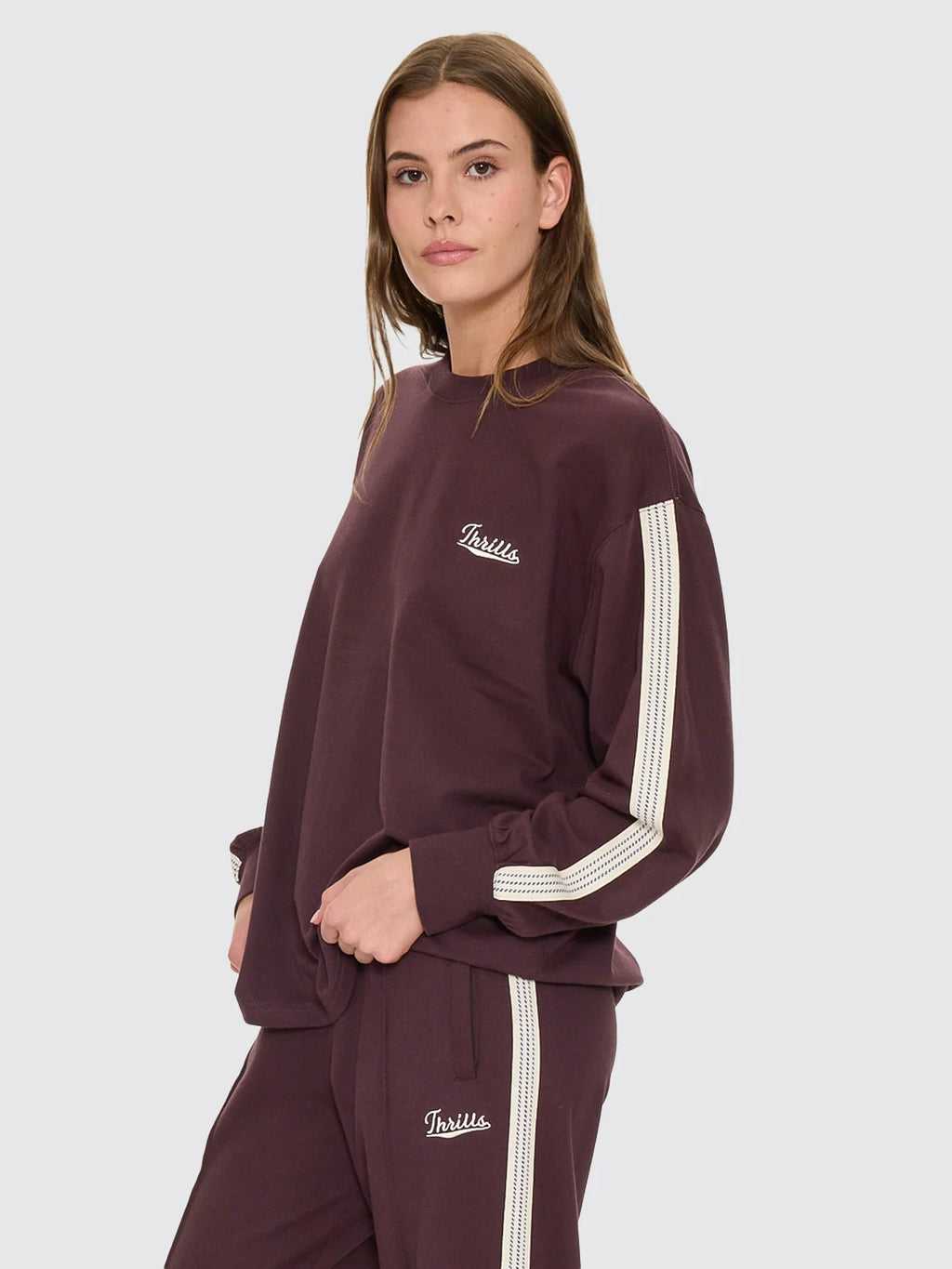 Thrills Off Track Long Sleeve Oversized Tee