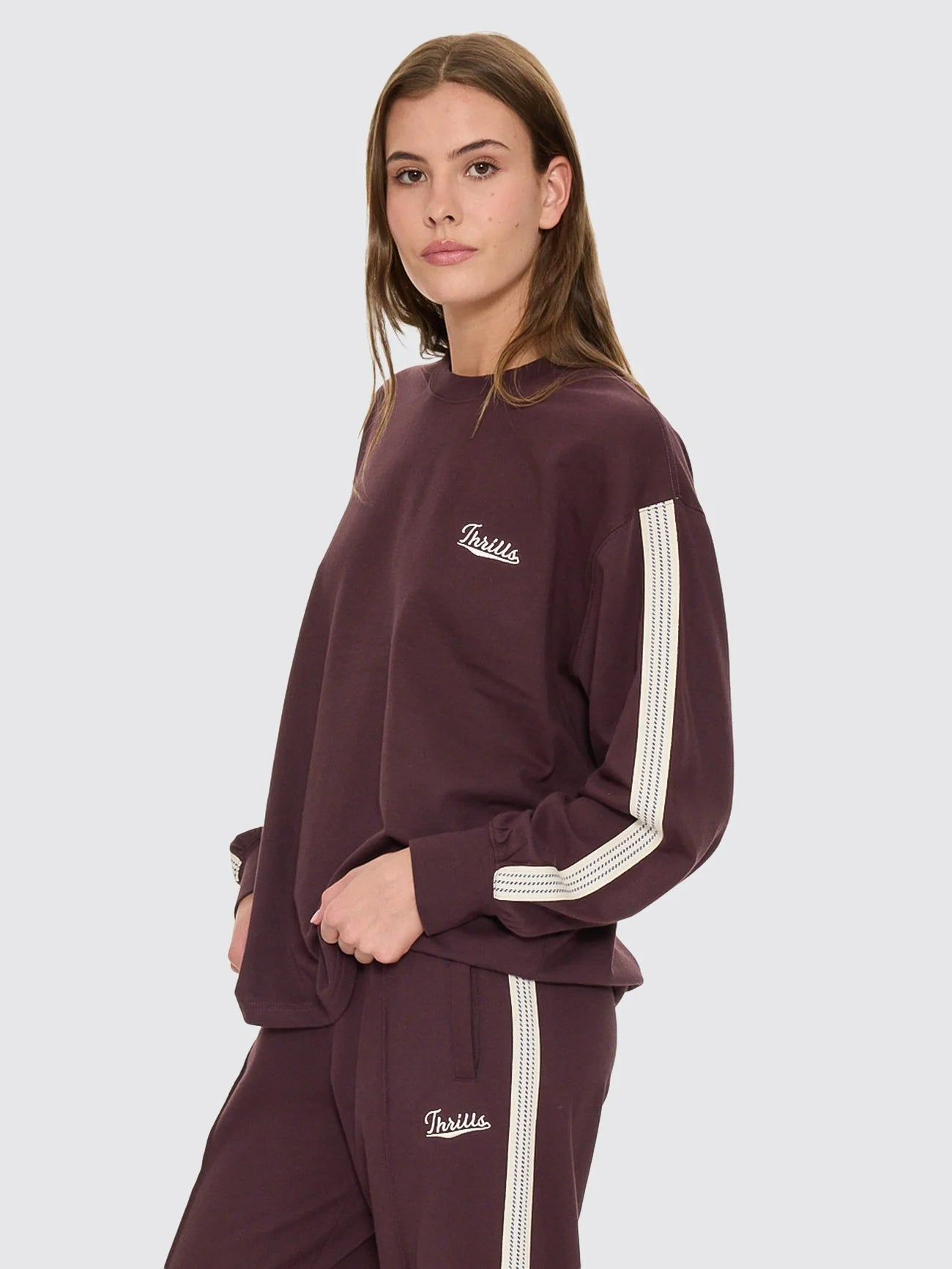 Thrills Off Track Long Sleeve Oversized Tee