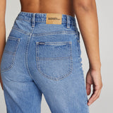 Riders Hi Slim Straight Crop Blue Chateau Jeans