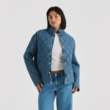 Riders Denim Quilted Bomber Jacket