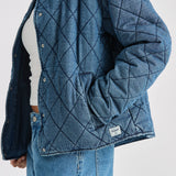 Riders Denim Quilted Bomber Jacket
