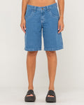 Rusty Flip Mommy Tapeless Low Rise Denim Short