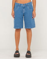 Rusty Flip Mommy Tapeless Low Rise Denim Short