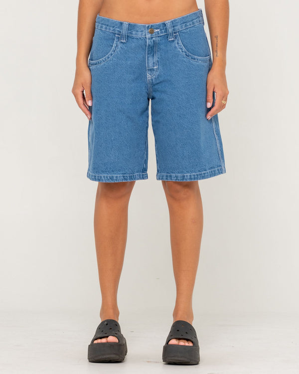 Rusty Flip Mommy Tapeless Low Rise Denim Short