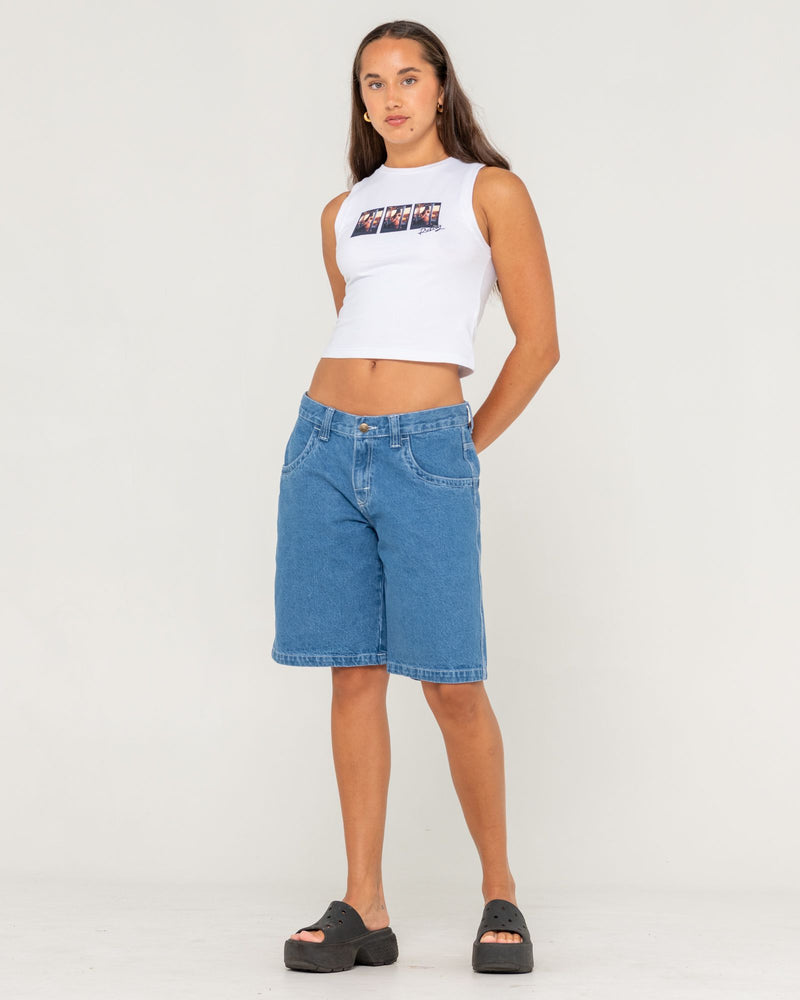 Rusty Flip Mommy Tapeless Low Rise Denim Short