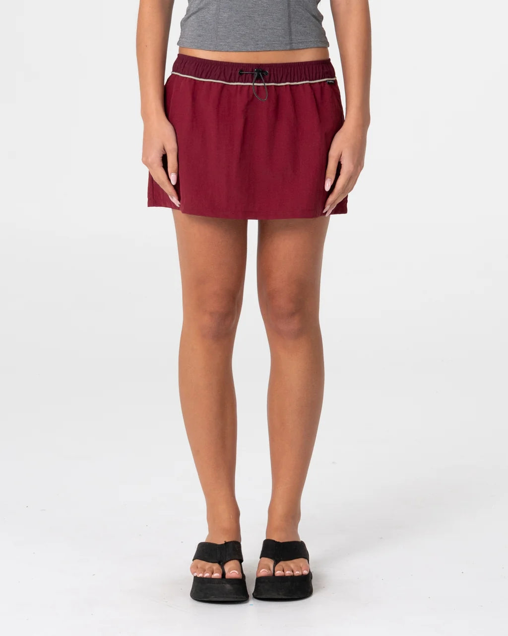 Rusty Breezy Wind Cheater Mini Skirt
