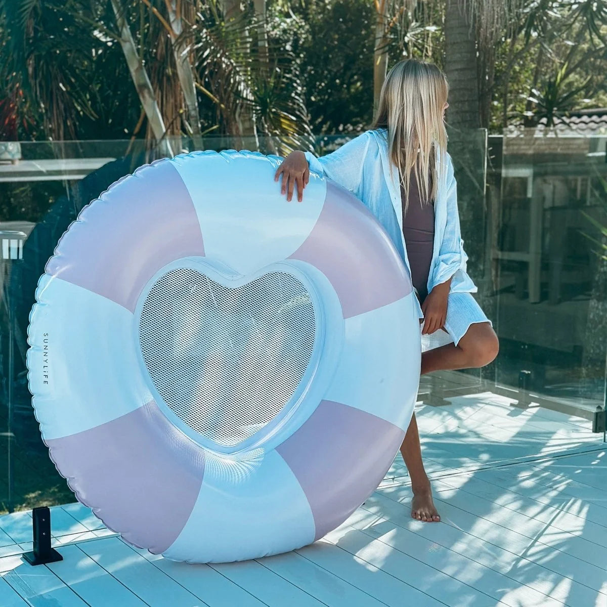 Sunny Life Stole My Heart Luxe Tube Pool Ring