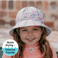Bedhead Blossom Ponytail Swim Bucket Beach Hat