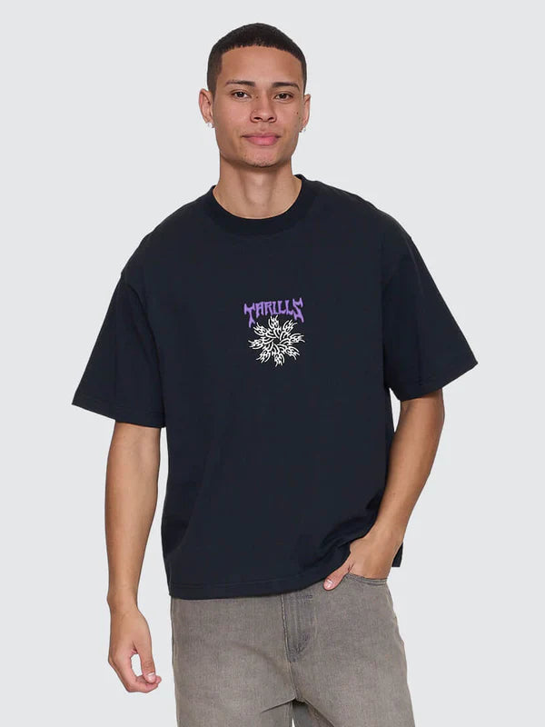 Thrills Stagger Box Fit Oversized Cropped Tee