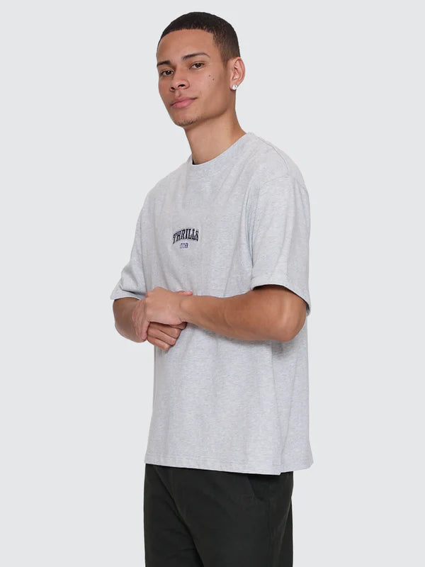 Thrills Victory Embro Box Fit Oversize Cropped Contrast Stitch Tee