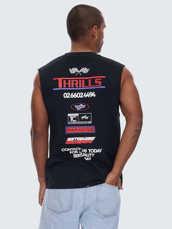 Thrills Rapid Fire Box Fit Oversized Muscle Tee