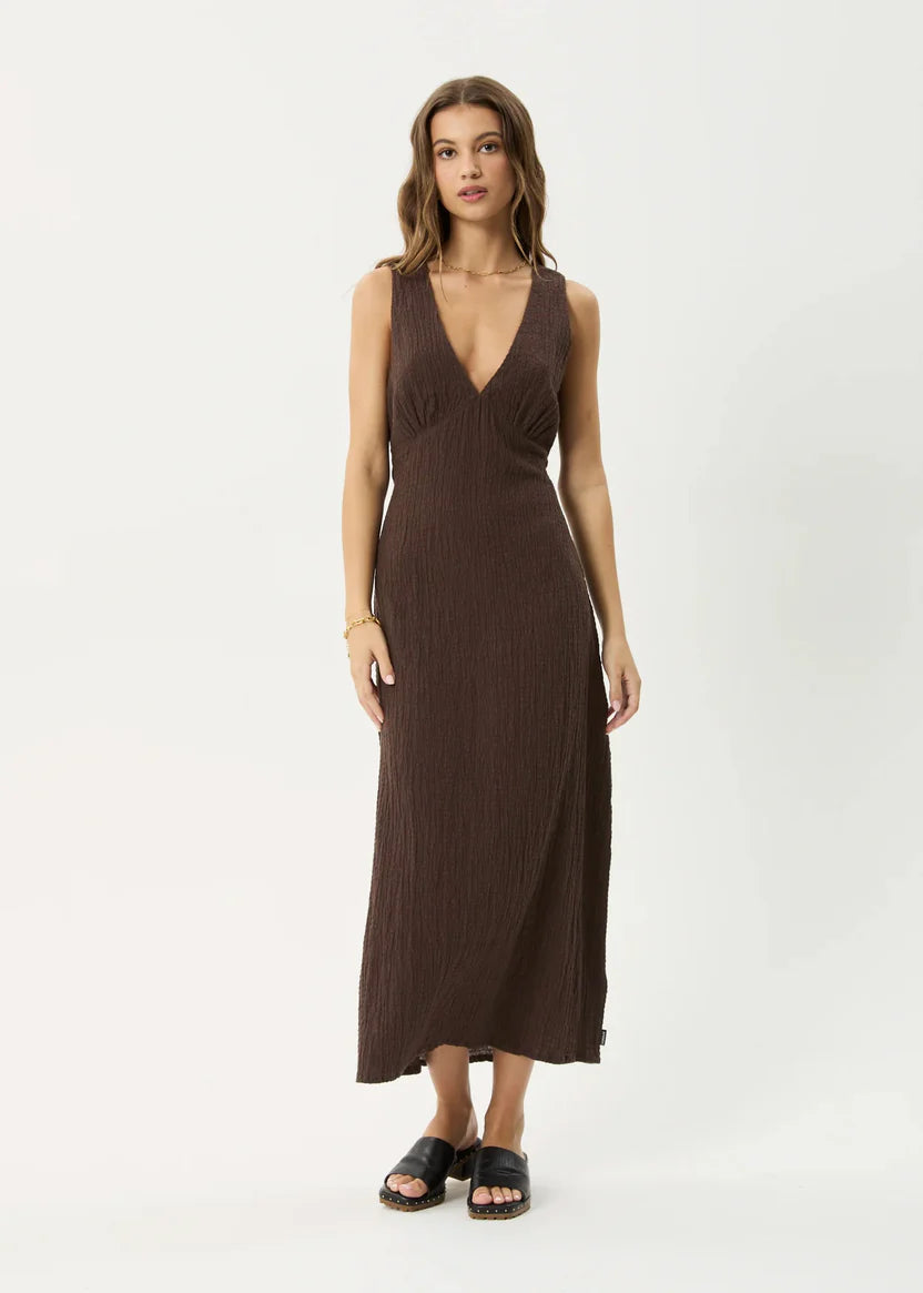 Afends Tully Seersucker Maxi Dress