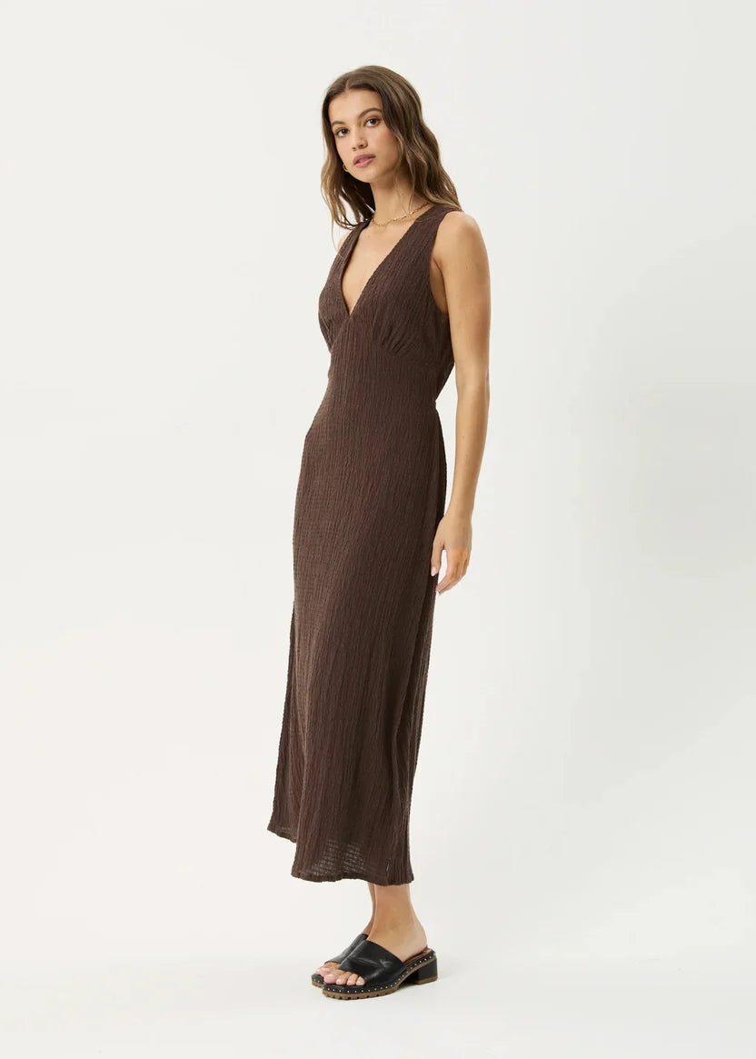 Afends Tully Seersucker Maxi Dress