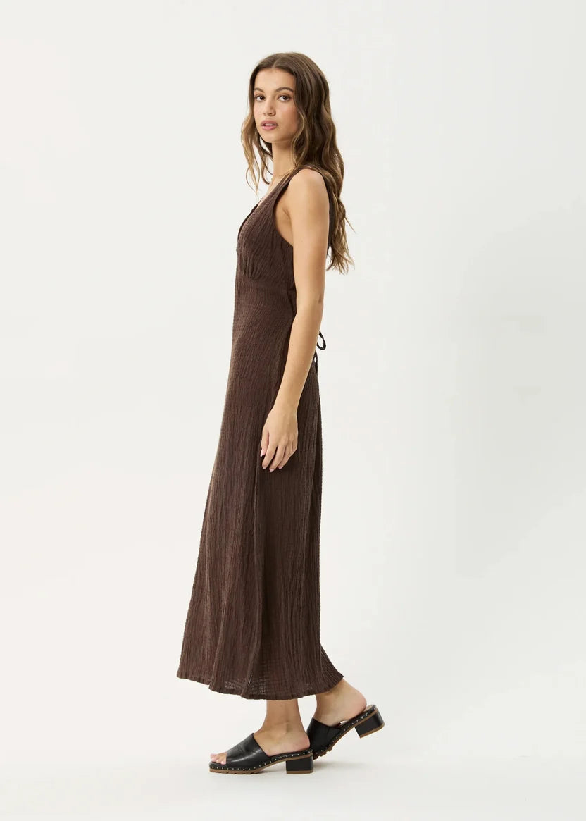 Afends Tully Seersucker Maxi Dress